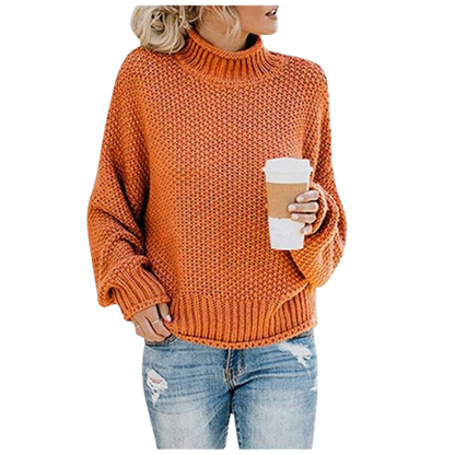 Valeria | Jersey cuello alto en punto premium