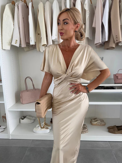 Mernes | Vestido con nudo cruzado