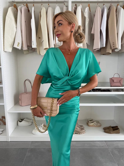 Mernes | Vestido con nudo cruzado